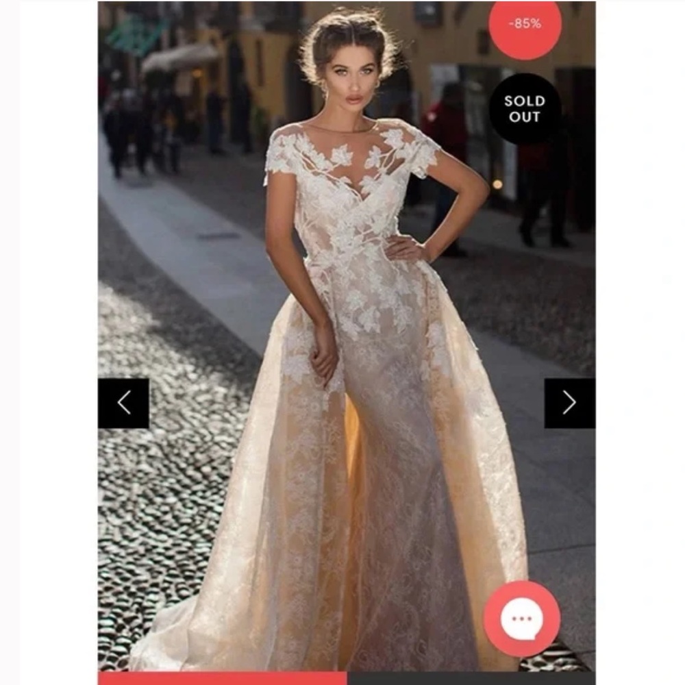 Tarik Ediz 93627 Lace Embroidered Wedding Dress